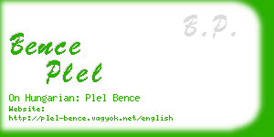 bence plel business card